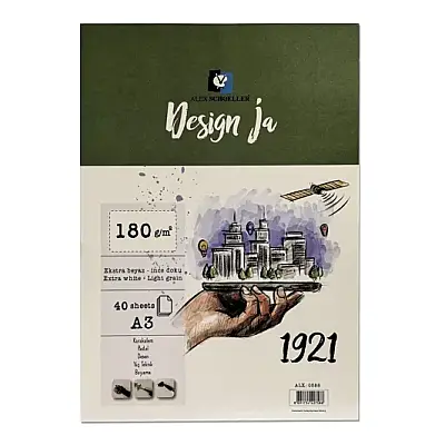 Alex Schoeller Desing Ja Eskiz Çizim Defteri 40 Yp A3 180 gr - 1