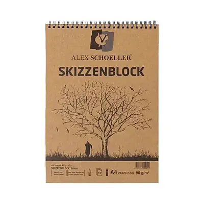 Alex Schoeller Kraft Blok Defter 60 Yp A4 90 gr Yan Spiralli - Alex Schoeller (1)