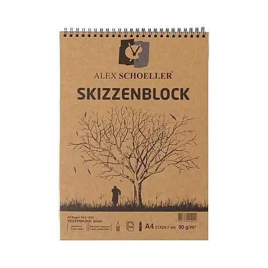 Alex Schoeller Kraft Blok Defter 60 Yp A4 90 gr Yan Spiralli - 2