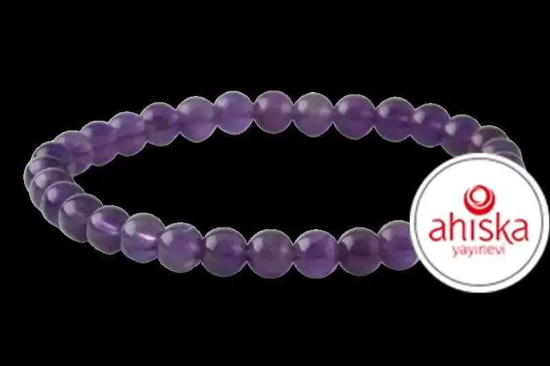 Ametist 6mm Doğal Taş Bileklik - 2