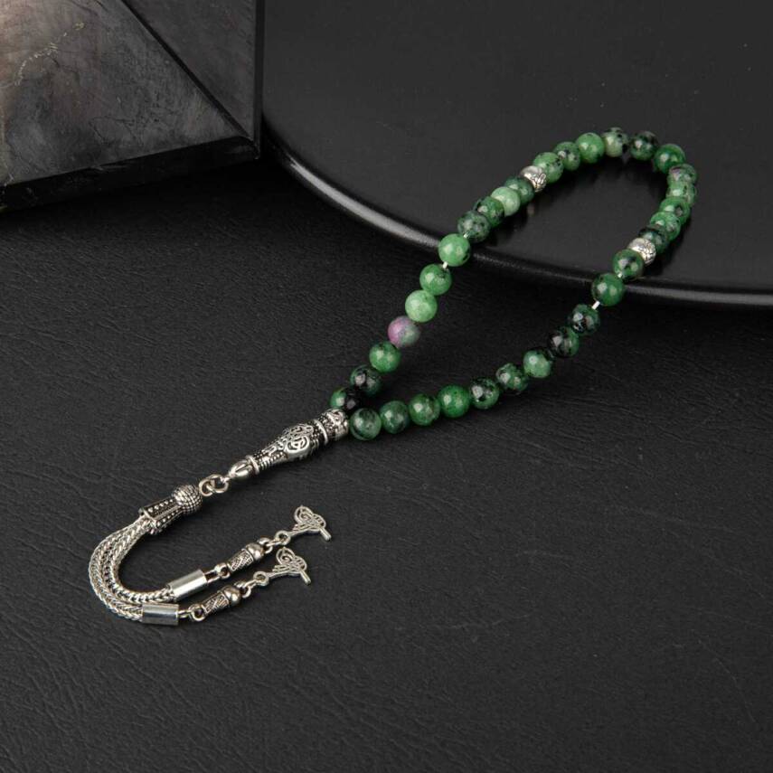Anyolit Doğal Taş Tesbih 33lük - 6mm - 1