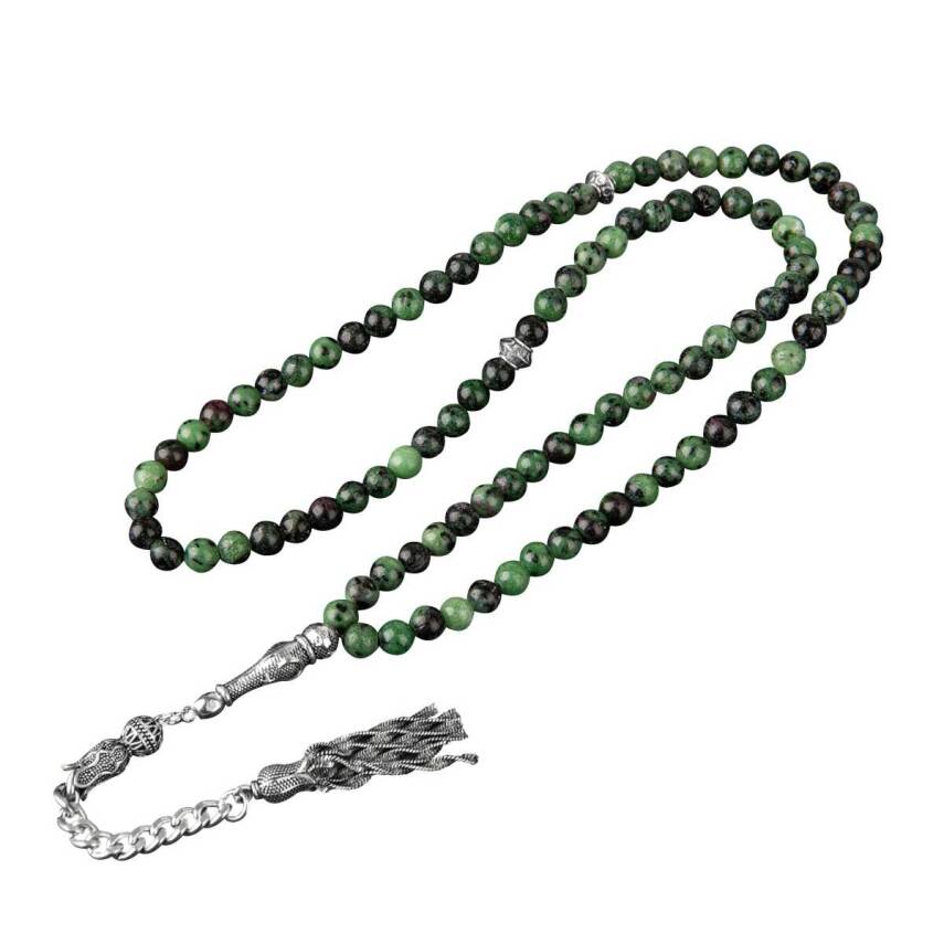Anyolit Doğal Taş Tesbih 99luk - 6mm - 2
