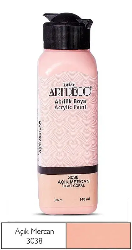 Artdeco Akrilik Boya 140 ml Açık Mercan - 1