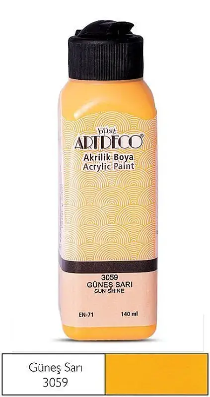 Artdeco Akrilik Boya 140 ml Güneş Sarı - 1