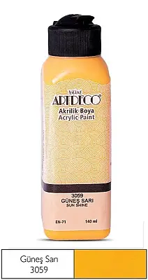 Artdeco Akrilik Boya 140 ml Güneş Sarı - Artdeco (1)