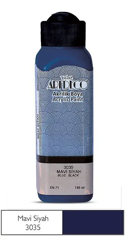 Artdeco Akrilik Boya 140 ml Mavi Siyah - 2