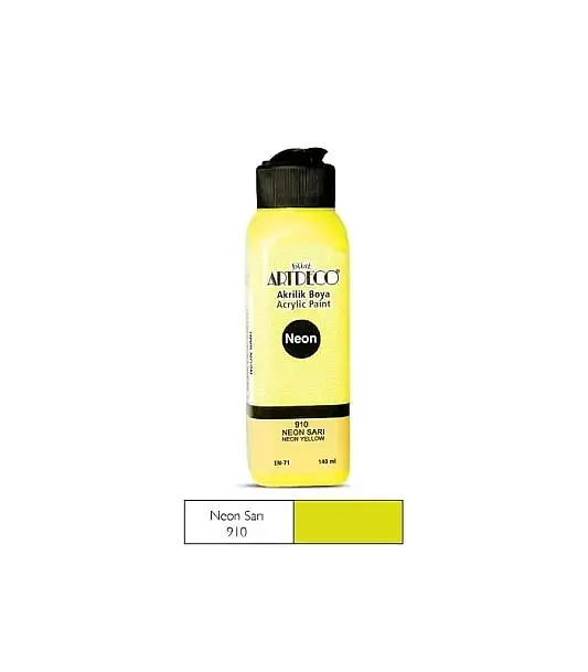 Artdeco Akrilik Boya 140 ml Neon Sarı - 2
