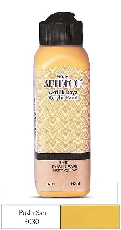 Artdeco Akrilik Boya 140 ml Puslu Sarı - 1