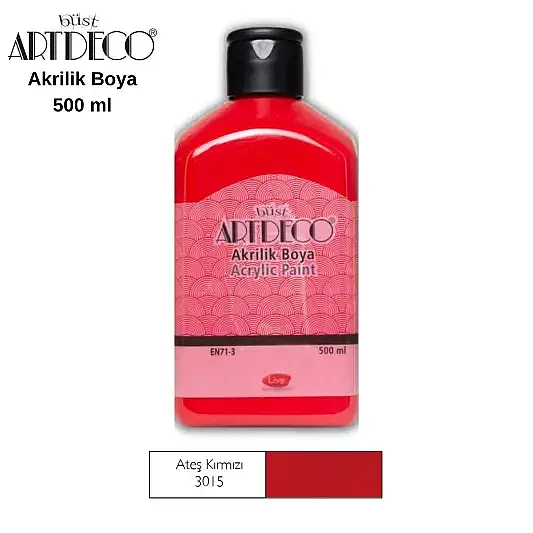 Artdeco Akrilik Boya 500 ml Ateş Kırmızı - 2