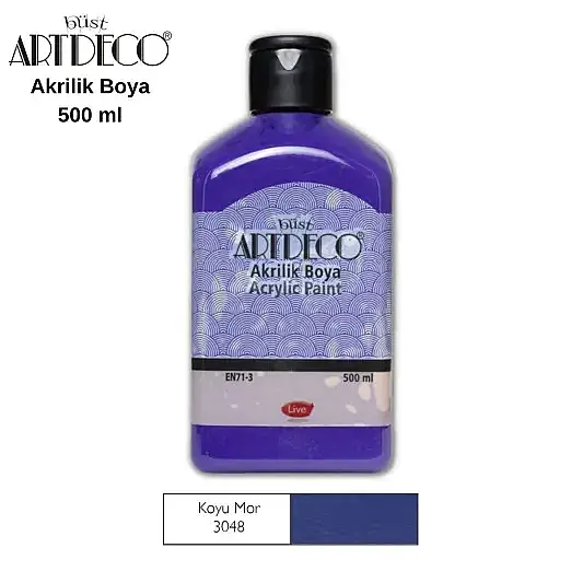 Artdeco Akrilik Boya 500 ml Koyu Mor - 2