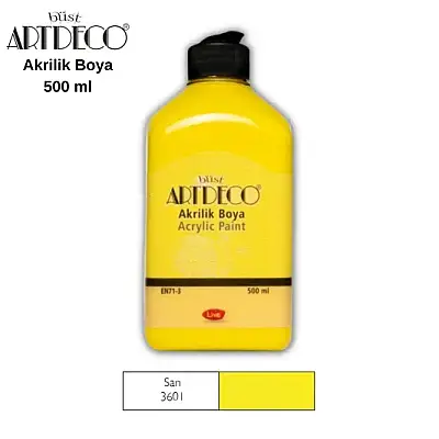Artdeco Akrilik Boya 500 ml Sarı - Artdeco (1)