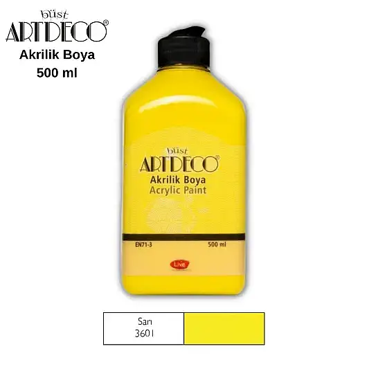 Artdeco Akrilik Boya 500 ml Sarı - 2