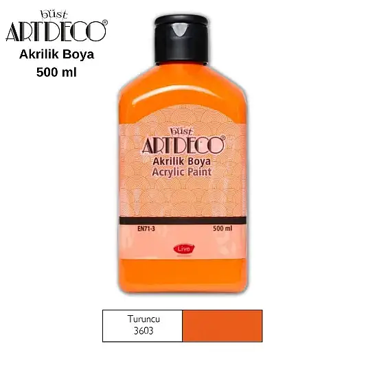 Artdeco Akrilik Boya 500 ml Turuncu - 2