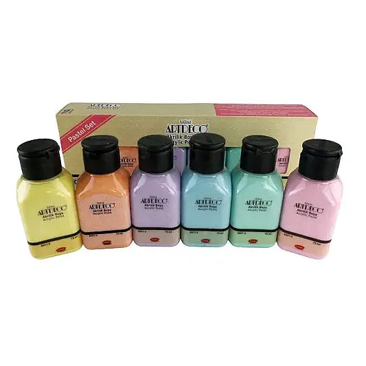 Artdeco Akrilik Boya 75 ml Pastel Renkler 6 Lı - 4