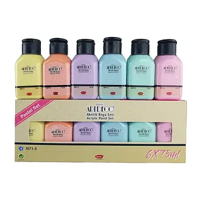 Artdeco Akrilik Boya 75 ml Pastel Renkler 6 Lı - 5
