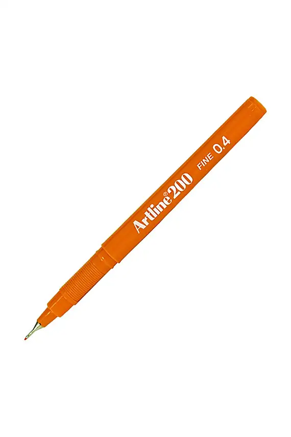 Artline 200 Fineliner 0.4 Keçe Uçlu Yazı Kalemi Sedefli Turuncu - 1