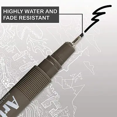 Artline Drawing System Brush Teknik Çizim Kalemi Siyah Fırça Uçlu - 8