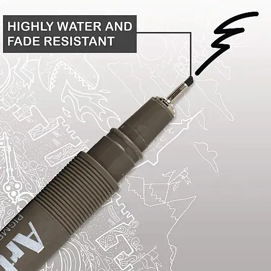Artline Drawing System Brush Teknik Çizim Kalemi Siyah Fırça Uçlu - 8