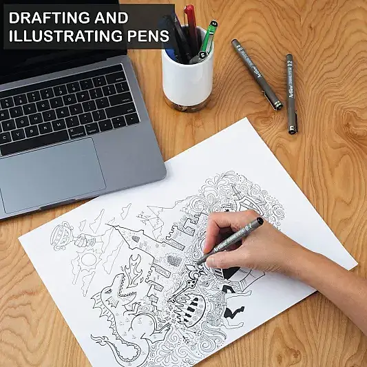 Artline Drawing System Brush Teknik Çizim Kalemi Siyah Fırça Uçlu - 9