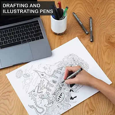 Artline Drawing System Brush Teknik Çizim Kalemi Siyah Fırça Uçlu - 11