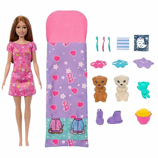 Barbie Barbie Ve Köpekçikleri Pijama Partisi Oyun Seti - 6