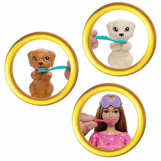 Barbie Barbie Ve Köpekçikleri Pijama Partisi Oyun Seti - 12
