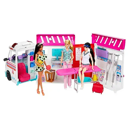 Barbie Dönüşen Ambulans Ve Klinik Oyun Seti - 5
