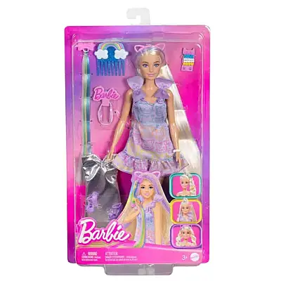 Barbie Upuzun Muhteşem Saçlı Bebekler Saç Tasarım Oyun Seti - 14