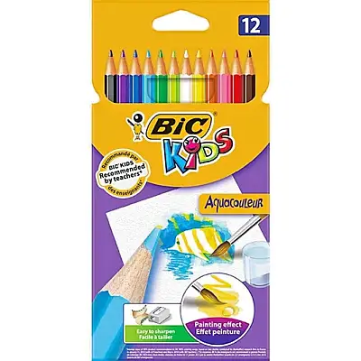 Bic Aquacouleur Kuru Sulu Boya 12 Renk - Bic (1)