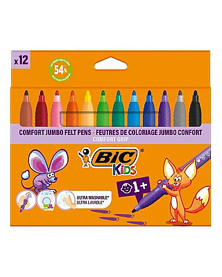Bic Comfort Jumbo Keçeli Kalem 12 Renk - Bic