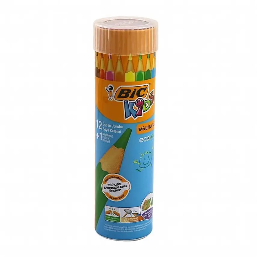 Bic Evolution Üçgen Tüp Jumbo Boya Kalemi 12 Li - 2
