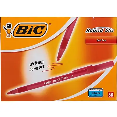 Bic Round Stic Tükenmez Kalem Kırmızı - 3