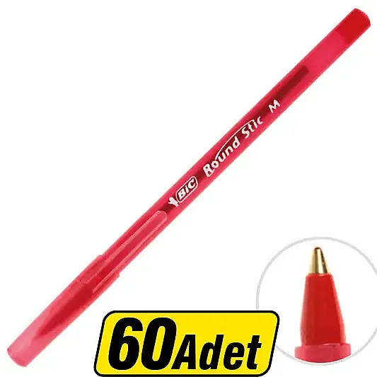 Bic Round Stic Tükenmez Kalem Kırmızı - 6