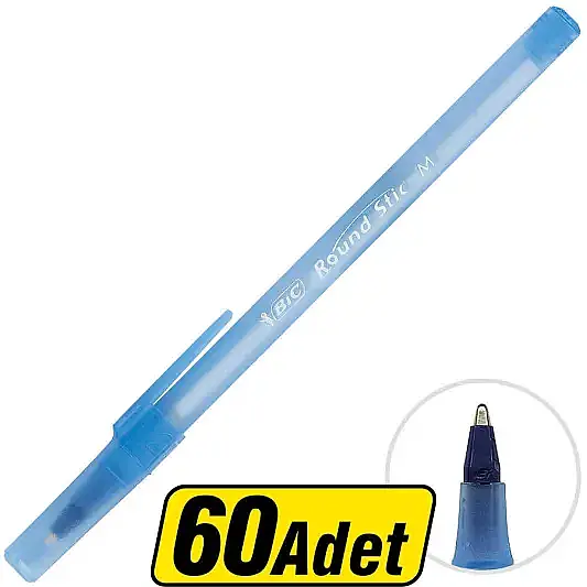 Bic Round Stic Tükenmez Kalem Mavi - 5