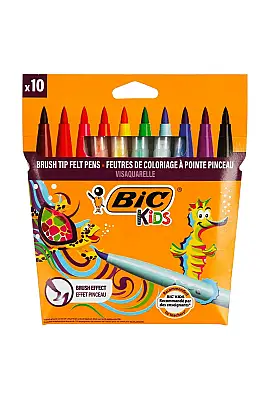 Bic Visa Fırça Uç Keçeli Boya Kalemi 10 Renk - Bic (1)