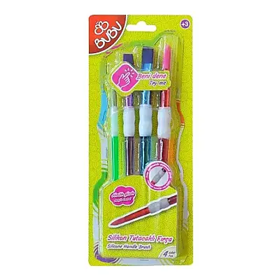 Bu Bu Fırça Seti Silikon Tutacaklı 4 Lü - Bu-Bu (1)