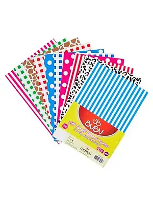 Bu Bu Fon Kartonu Çift Taraflı A4 Desenli - Bu-Bu (1)
