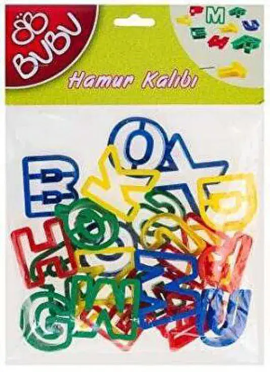 Bu Bu Oyun Hamuru Kalıbı Harf Seti 15 Parça - 1