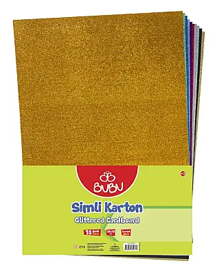 Bu Bu Simli Karton 20 x 30 10 Renk Karışık - 1