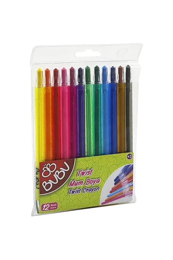 Bu Bu Twist Crayon Mum Boya 12 Renk - 2