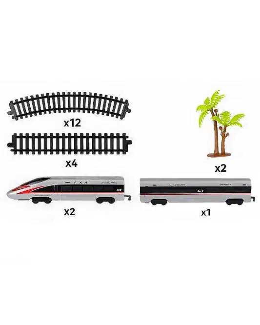 C Toys Hızlı Tren 1:43 Sesli Işıklı 21 Parça - 5