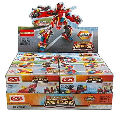 C Toys İtfaiye Aracına Dönüşebilen Robotlar - 1