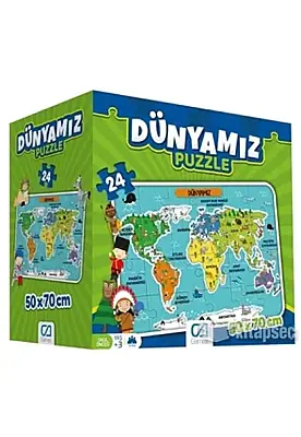 Ca Games Puzzle Dünyamız 50 x 70 cm - 1