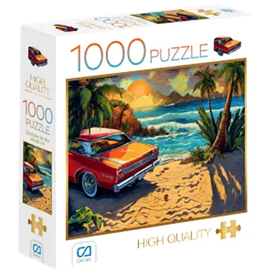 Ca Games Puzzle Sahildeki Araba 1000 Parça - 1