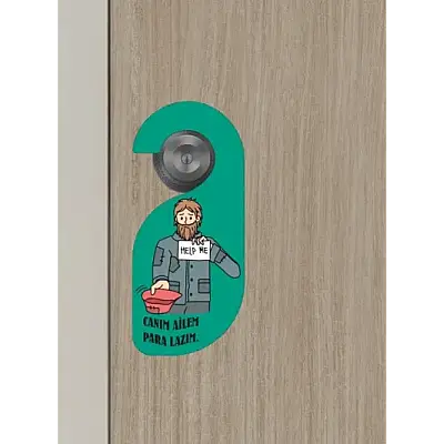 Canım Ailem Kapı Askısı Kapı Uyarı Levhası - 6