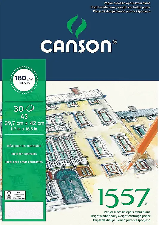 Canson 1557 Resim Çizim Blok A3 180Gr 20Yp - 1