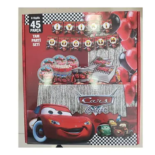 Cars Temalı Parti Seti 8 Kişilik 45 Parça - 1
