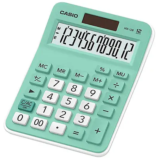 Casio Hesap Makinesi 12 Hane Yeşil Mx-12B-Gn - 2