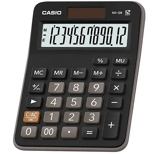 Casıo Hesap Makinesi MX-12B-BK - 1