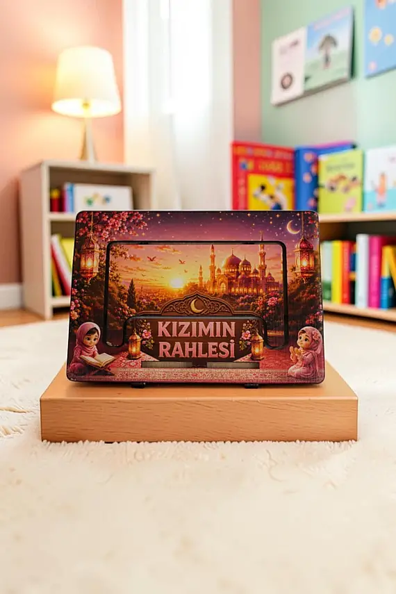 Canım Kızım Rahlesi | Çocuk Ahşap Kitap Okuma Standı - 6